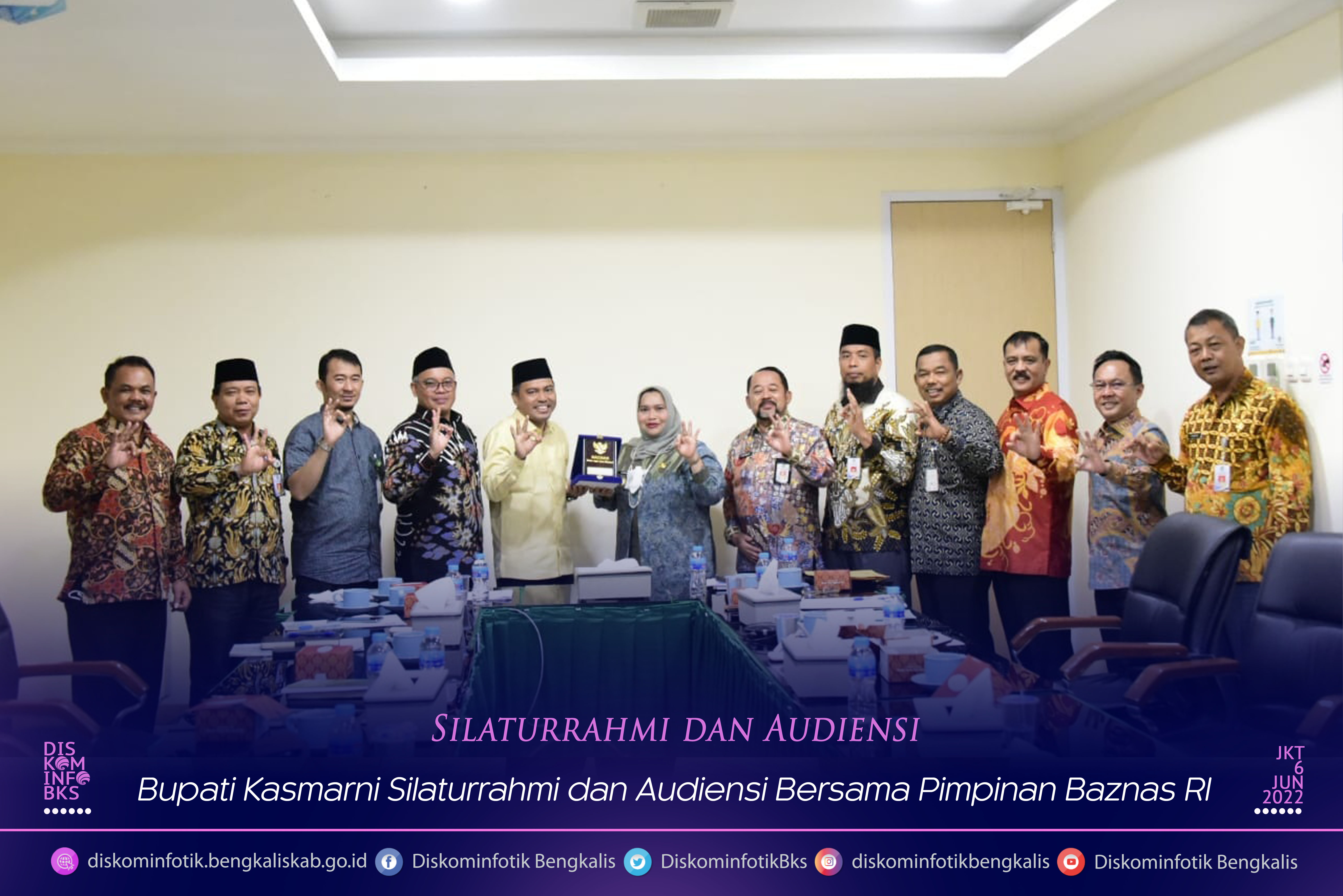 Bupati Kasmarni Silaturrahmi dan Audiensi Bersama Pimpinan Baznas RI Desa Air Kulim