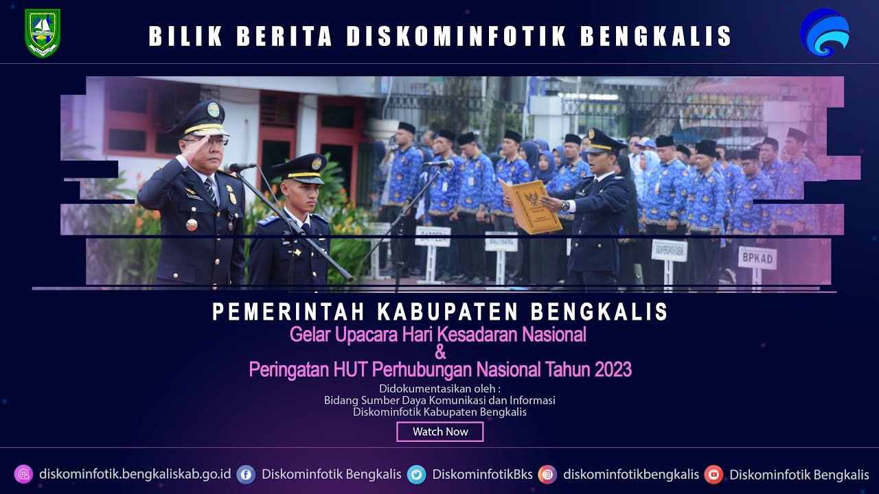 Pemerintah Kabupaten Bengkalis Gelar Upacara HKN dan Hut Perhubungan Nasional Tahun 2023 Air Kulim