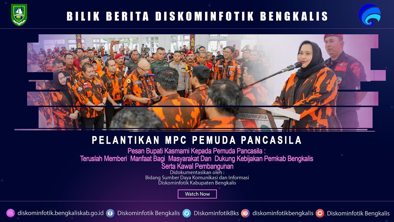 Pesan Bupati Kasmarni Kepada Pemuda Pancasila : Teruslah Memberi Manfaat Bagi Masyarakat Dan Dukung Kebijakan Pemkab Bengkalis Dan Kawal Pembangunan Air Kulim